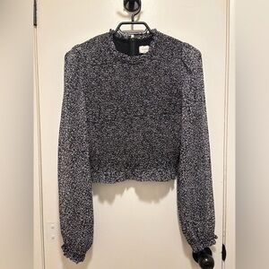 Wilfred Black and White Patterned Blouse